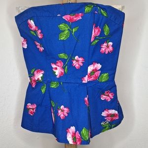 Y2K Hollister Strapless Peplum Top